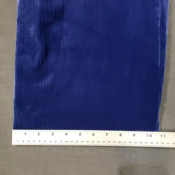 Time and Tru Velour Wide Leg Pants Womens XXL Blue Ribbed Flare Lounge Pockets - Picture 5 of 9